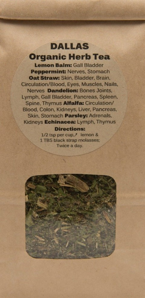 Dr. Dallas Organic GREEN Herbal Tea Blend 8 WEEK SUPPLY